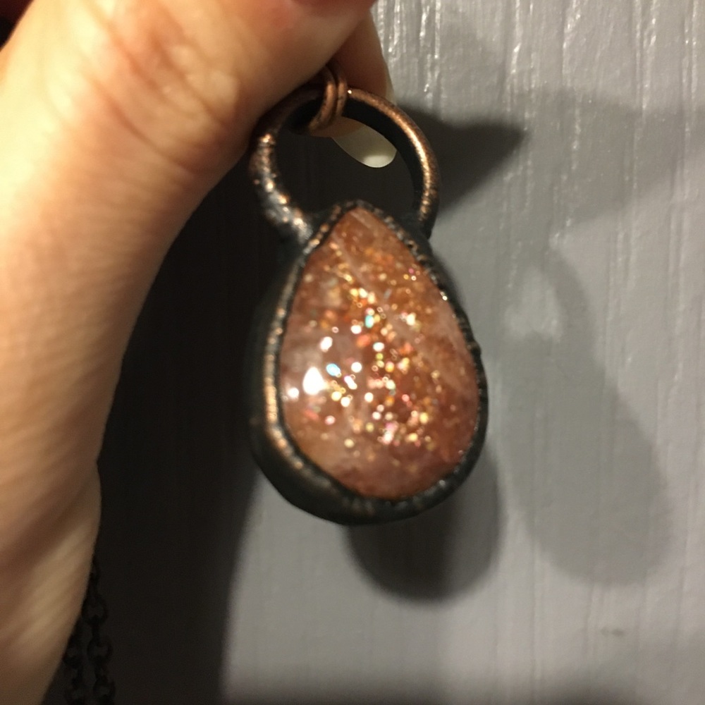 Copper Sunstone Necklace, Bekkathyst